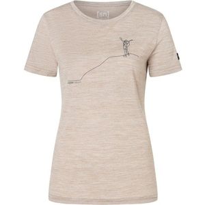 supernatural Womens Gipfelglück Tee Merinoshirt (Dames |beige)