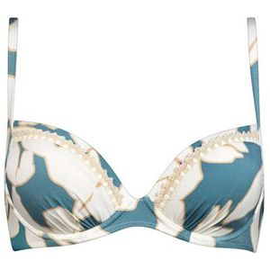 Watercult Womens Floral Abstract Wired Bikini Top Bikinitop (Dames |wit)