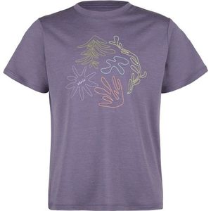 Stoic Kids Merino155 LaholmSt Print T-Shirt Merinoshirt (Kinderen |grijs)