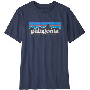 Patagonia Boys Regenerative Organic Certification Cotton P-6 Logo T-Shirt T-shirt (Kinderen |blauw)