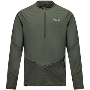 Salewa Pedroc Dry Wind HZ Tee Longsleeve (Heren |olijfgroen)