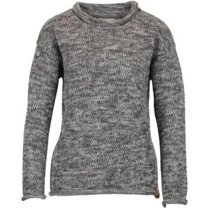 Albmerino Womens Oversize Pulli Mouline Wollen vest (Dames |grijs)