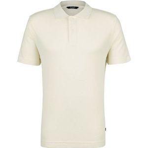 Stoic WoolHemp VarbergSt Pique Polo Poloshirt (Heren |wit/beige)