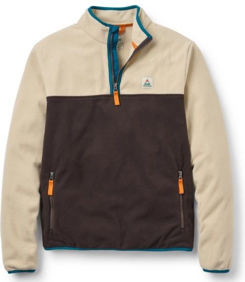 Passenger Set Off Recycled Polar 1/4 Zip Fleece Fleecevest (Heren |beige)