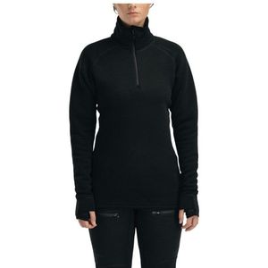 Aclima Womens FleeceWool V2 Polo Zip Merinolongsleeve (Dames |zwart)