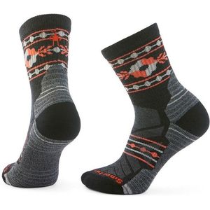 Smartwool - Hike Light Cush Floral Mid Crew - Wandelsokken - Grijs - 54% Wol, 44% Polyamide, 2% Elastaan