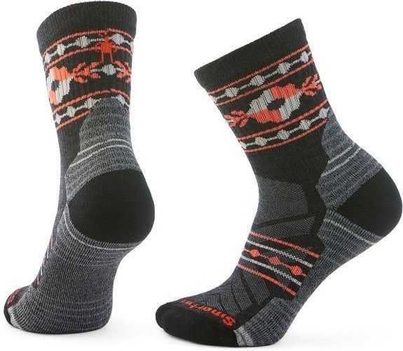 Smartwool - Hike Light Cush Floral Mid Crew - Wandelsokken - Grijs - 54% Wol, 44% Polyamide, 2% Elastaan
