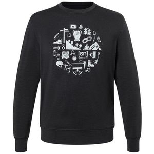 supernatural Well Equipped Crew Merinoshirt (Heren |zwart)