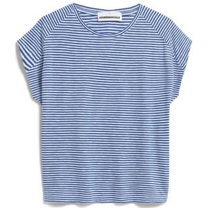 ARMEDANGELS Womens Ofeliaa Lovely Stripes T-shirt (Dames |blauw/purper)