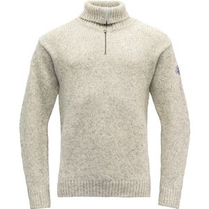 Devold Nansen Sweater Zip Neck Merinotrui (beige/grijs)