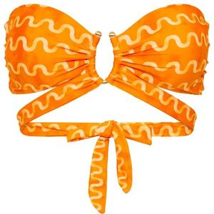 Seafolly Womens Soundwave U Wire Bandeau Bra Bikinitop (Dames |oranje)