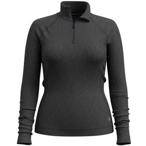 Smartwool Womens Classic Thermal Merino BL 1/4 Zip Boxed Merino-ondergoed (Dames |zwart/grijs)