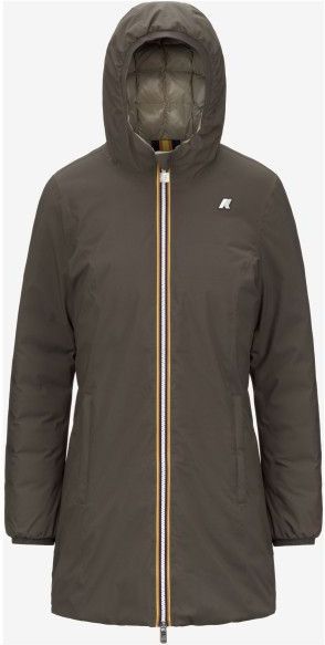 K-Way - Womens Denise ST Thermo Double - Lange Jas - Bruin - Waterdicht