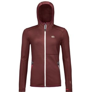 Ortovox Womens Fleece Hoody Fleecevest (Dames |rood)