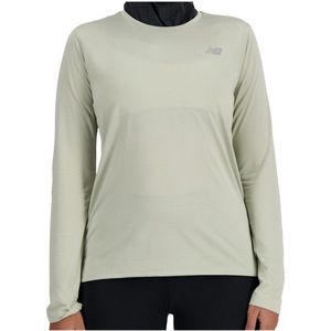 New Balance Womens Sport Essentials L/S Hardloopshirt (Dames |grijs)