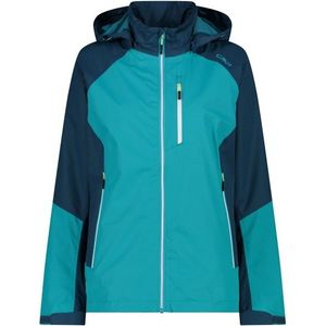 CMP Womens Ripstop Jacket Zip Hood Regenjas (Dames |turkoois |waterdicht)
