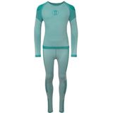 Trollkids - Hemsedal Baselayer Set - Synthetisch Ondergoed - Turkoois