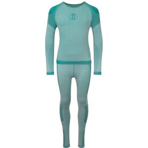 Trollkids - Hemsedal Baselayer Set - Synthetisch Ondergoed - Turkoois