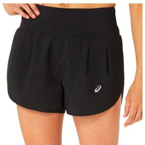 Asics Womens Road 3,5 Short Hardloopshort (Dames |zwart)