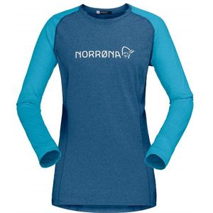 Norrona Womens Fjora Equaliser Lightweight Long Sleeve Fietsshirt (Dames |blauw)
