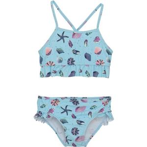 Color Kids Kids Bikini with Frills AOP Bikini (Kinderen |blauw)