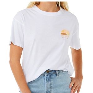 Rip Curl Womens Line Up Relaxed Tee T-shirt (Dames |wit)