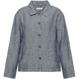 KnowledgeCotton Apparel Womens Regular Linen Overshirt Vrijetijdsjack (Dames |grijs)