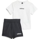 adidas - Kids Linear Logo T-Set 160 - Trainingspak - Wit