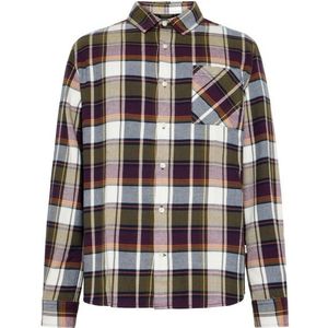 KnowledgeCotton Apparel Regular Light Flannel Checkered Overhemd (Heren |grijs)