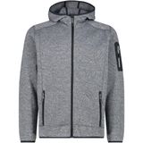 CMP Jacket Fix Hood Jacquard Knitted 3H60847N Fleecevest (Heren |grijs)