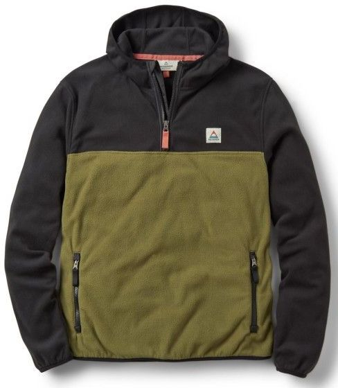 Passenger - Merken - Set Off Recycled Polar Hooded Fleece Black Khaki voor Heren - Maat M - Kaki