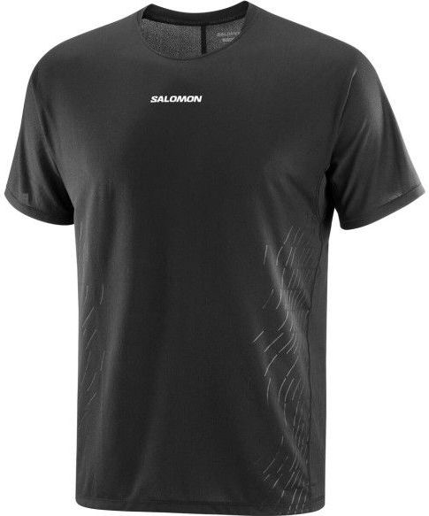 Salomon - Sense Aero SS Tee GFX M - T-shirt - Zwart
