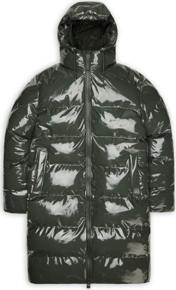 Rains, Dames, Mantels, Groen, Maat: XL Leer,