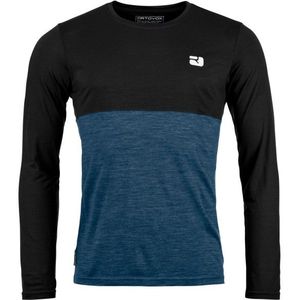 Ortovox - 150 Cool Logo L/S - Merinoshirt - Zwart/Blauw