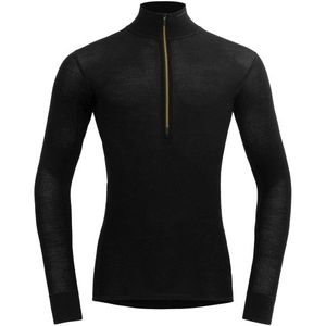 Devold - Wool Mesh 190 Zip Neck - Merino-ondergoed - Zwart