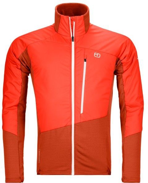 Ortovox - Westalpen - Hybrid Jacket - Rood - Stretch, Hoogalpine Tochten, Toerskiën, 66% Polyester, 21% Wol