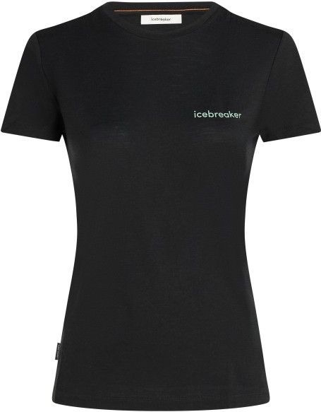 Icebreaker - Merino 150 Tech Lite S/S Teeib Wordmark - Merinoshirt - Zwart
