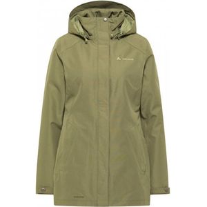 Vaude Womens Jalama Coat Lange jas (Dames |olijfgroen |waterdicht)