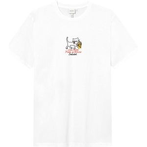 DEDICATED T-Shirt Stockholm Pizza Love T-shirt (Heren |wit)