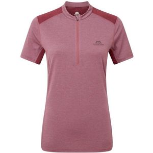 Mountain Equipment Womens Nava S/S Zip T Sportshirt (Dames |roze)