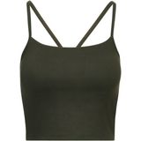 Hey Honey Womens Longline Bustier Always Dressed Sportbeha (Dames |olijfgroen)