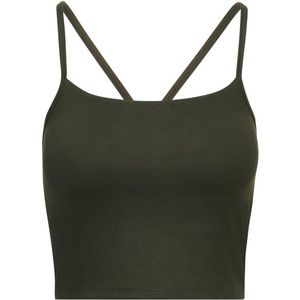 Hey Honey Womens Longline Bustier Always Dressed Sportbeha (Dames |olijfgroen)