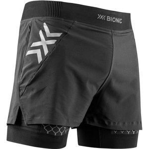 X-Bionic Twyce Race 2in1 Shorts Hardloopshort (Heren |zwart/grijs)