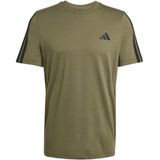 ADIDAS - 3 Stripes - T-shirt - Olijf - Katoen