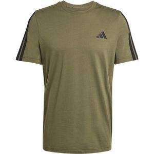 ADIDAS - 3 Stripes - T-shirt - Olijf - Katoen