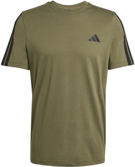 ADIDAS - 3 Stripes - T-shirt - Olijf - Katoen