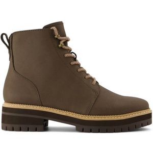 TOMS - Wylder - Leren Enkellaarsjes - Groen