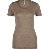 Engel Natur - Dames T-shirt - Walnut - Zijde en Merino Wol - GOTS Gecertificeerd