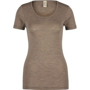 Engel Natur - Dames T-shirt - Walnut - Zijde en Merino Wol - GOTS Gecertificeerd