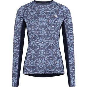 Kari Traa Womens Edith Long Sleeve Merino-ondergoed (Dames |blauw/grijs)